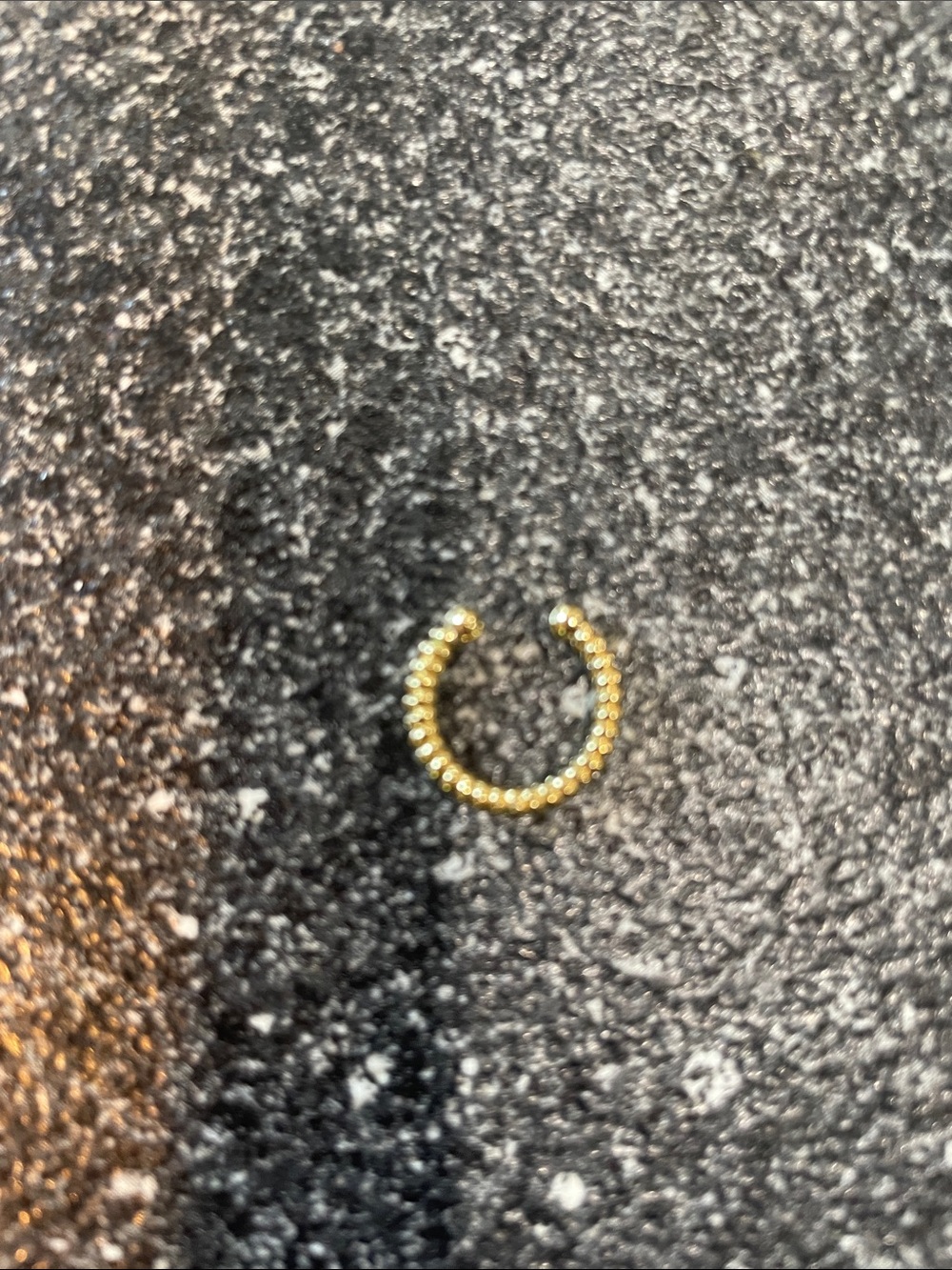 Gold Beaded Ear Cuff - Unbranded